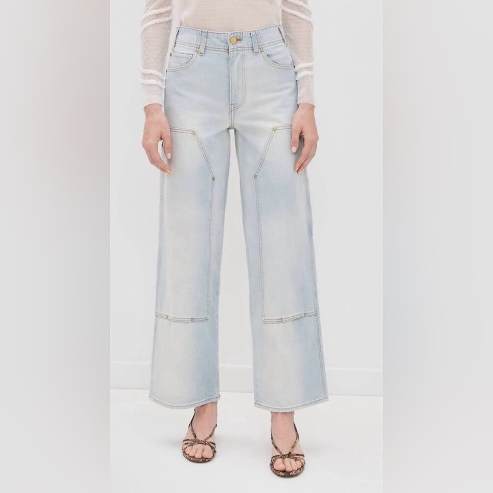 ULLA JOHNSON Olympia Wide Leg Jeans in Cielo - Size 25